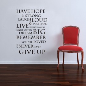 HAVE HOPE INSPIRATIONAL WALL STICKER QUOTE Saying